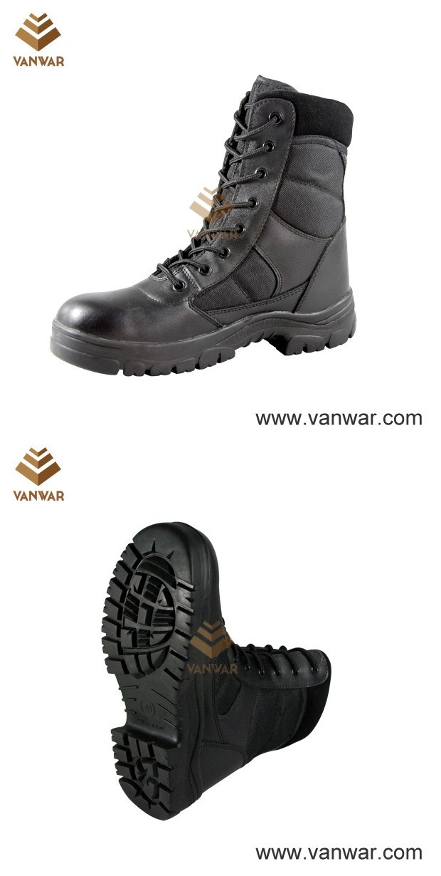 Polyurethane Military Combat Boots with Comfortable Suede Collar (WCB006)