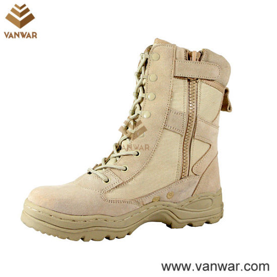 Goodyear Welt Military Desert Boots of Hook & Loop Closure (WDB014)
