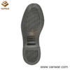 Long Wearing Brown Military Officer Shoes for Men (WMS003)