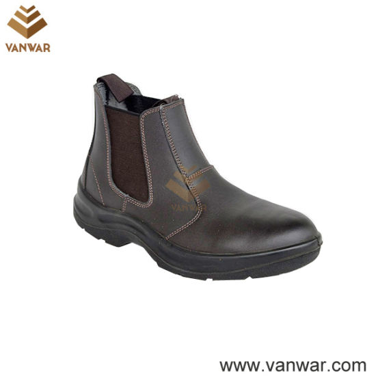 High Quality Top Layer Leather Military Working Safety Boots of PU Injection (WWB050)