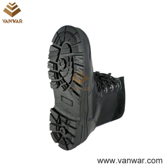 Steel Toe Cap OEM Leather Military Tactical Boots of Black (WTB007)