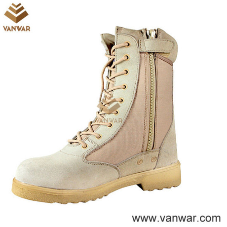military desert boots with zipper