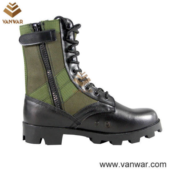 Nylon Waterproof Military Camouflage Jungle Boots with Panama Outsole (WJB001)