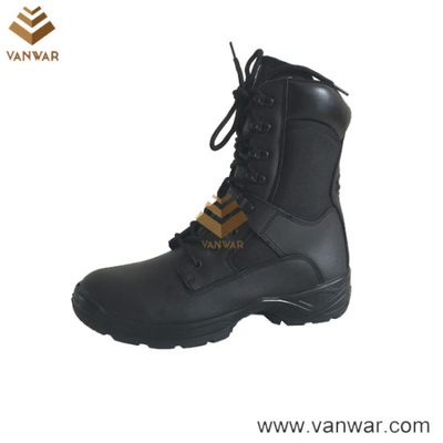 Goodyear Welt Military Tactical Boots of Black Leather (WTB040)
