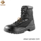 Black Leather Athletic Cement Military Tactical Boots (WTB006)
