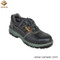 Black Leather Working Safety Shoes with Breathable Mesh Lining (WSS011)
