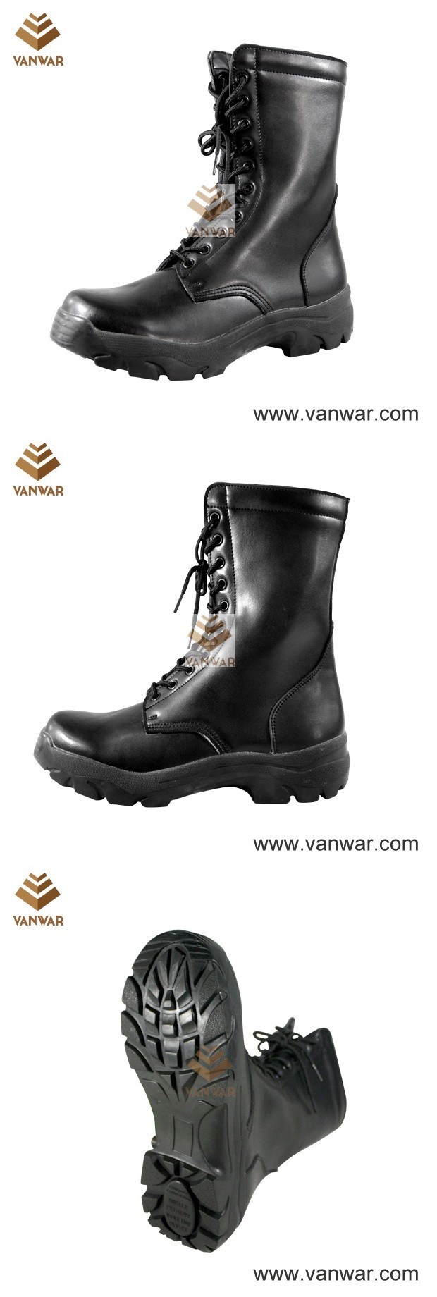 Top Layer Leather Military Combat Boots with Round Toe Cap (WCB027)