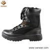 Classic Military Combat Boots of Black Cow Leather (WCB019)