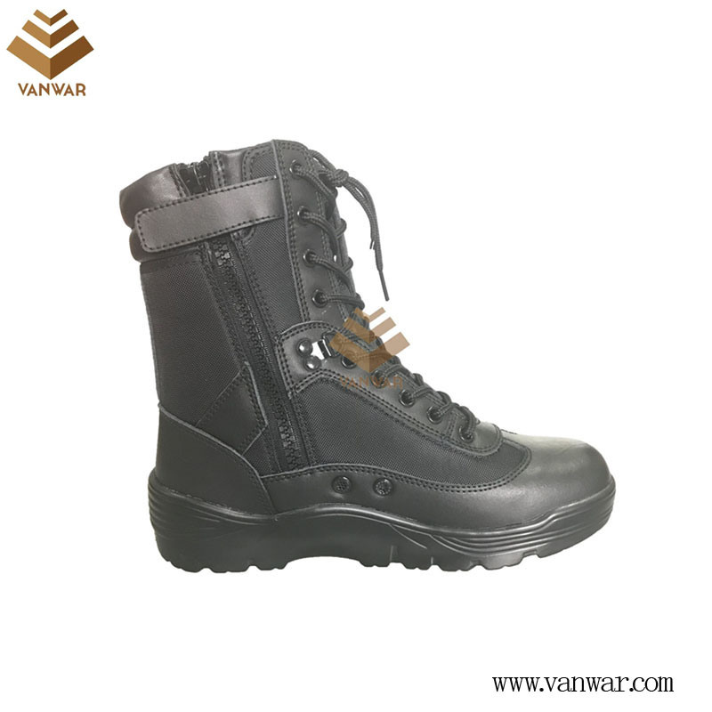 Leather Black Military Combat Boots with High Quality (WCB054)
