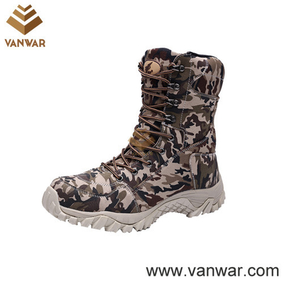 Suede Cow Leather Military Camouflage Boots with Rubber Outsole (CMB012)