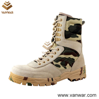 Athletic Cement Camouflage Military Desert Boots with Speedhooks (CMB004)