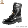 Top Layer Leather Combat Military Boots of Black (WCB025)