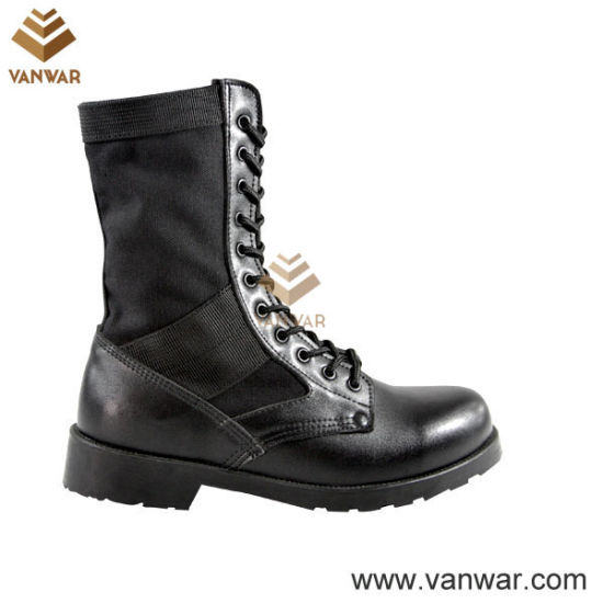 Male Black Jungle Military Boots in Athletic Cement (WJB006)