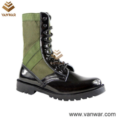 Shiny Leather Military Camouflage Jungle Boots for Soliders (WJB003)