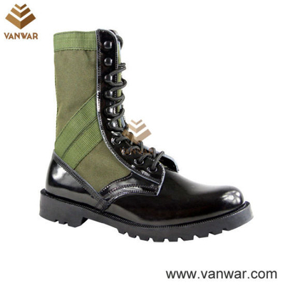 shiny army boots