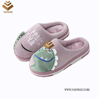 Customize Indoor Cotton lovely design Slippers with High Quality (wis050)