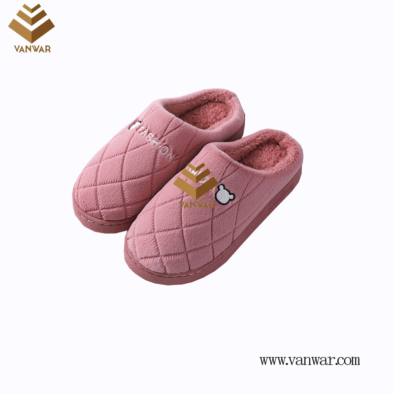 Customize Indoor Cotton lovely design Slippers with High Quality (wis046)