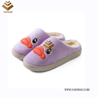Customize Indoor Cotton lovely design Slippers with High Quality (wis045)