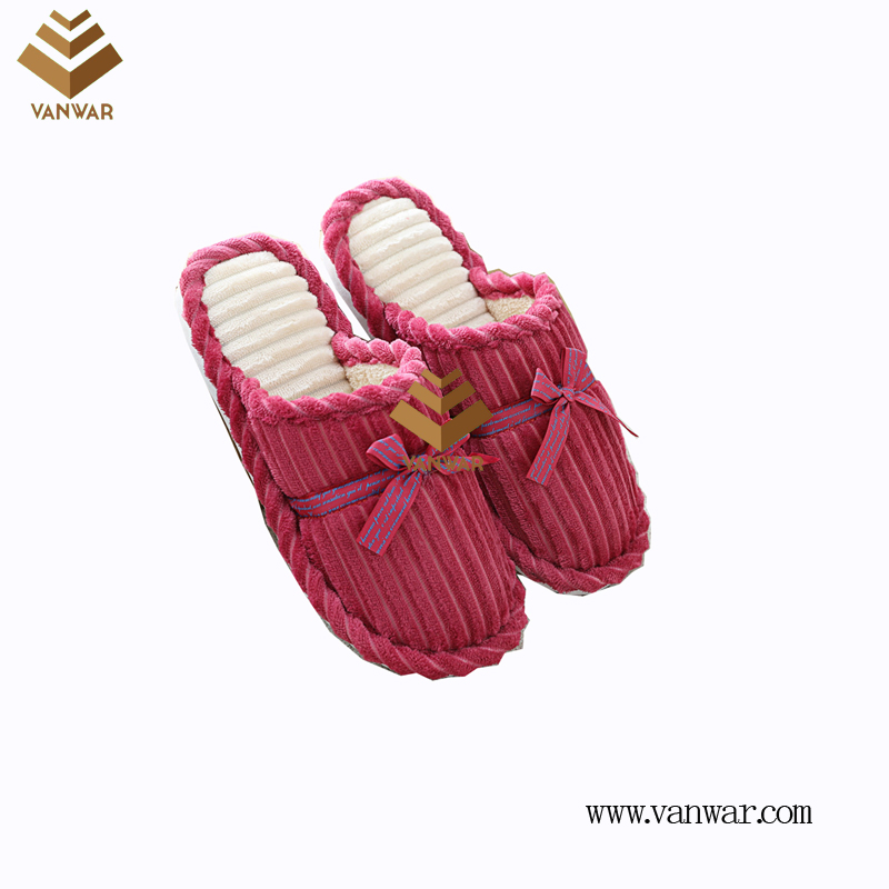 Customize Indoor Cotton lovely design Slippers with High Quality (wis009)